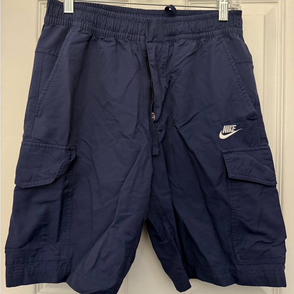 Nike Blue Cargo Shorts with Elastic Waistband